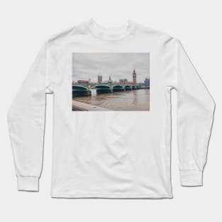 London City, Big Ben, Westminster Bridge Photography -Travel Photography Long Sleeve T-Shirt